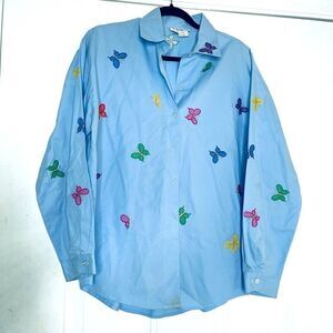 Vintage Butterfly Women’s Button Down Shirt‎